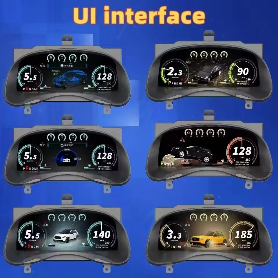 

Update Car LCD Digital For Infiniti FX35 FX37 FX45 FX50 QX70 2009-2016 Cluster Virtual Cockpit Speed Meter Head Unit Dashboard
