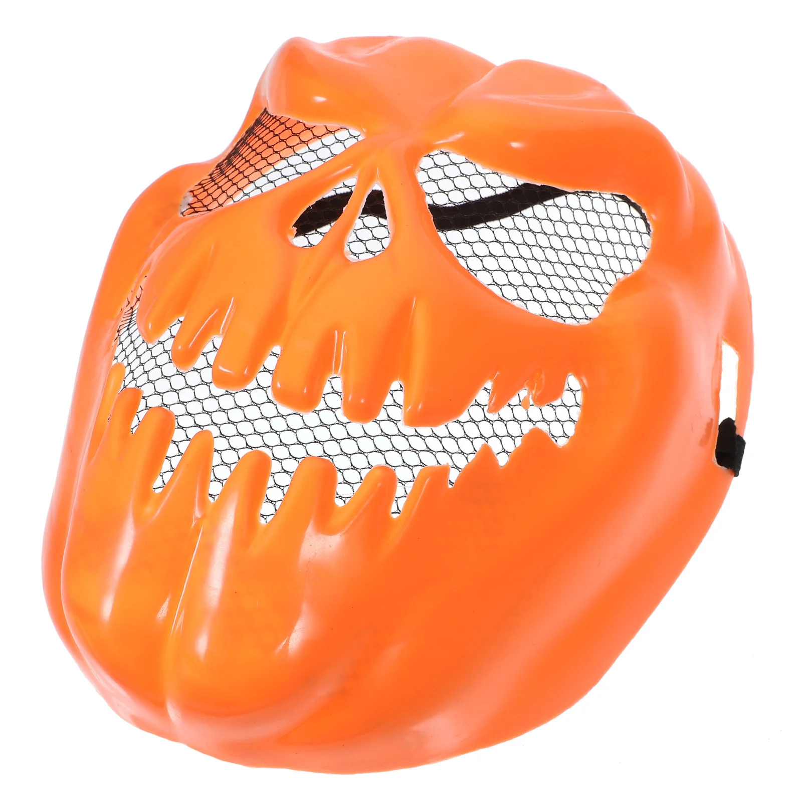 

Halloween Pumpkin Scary Horror Mask Plastic Lightweight Durable Fancy Terror Party Cosplay Prop Orange Halloween Horror Mask