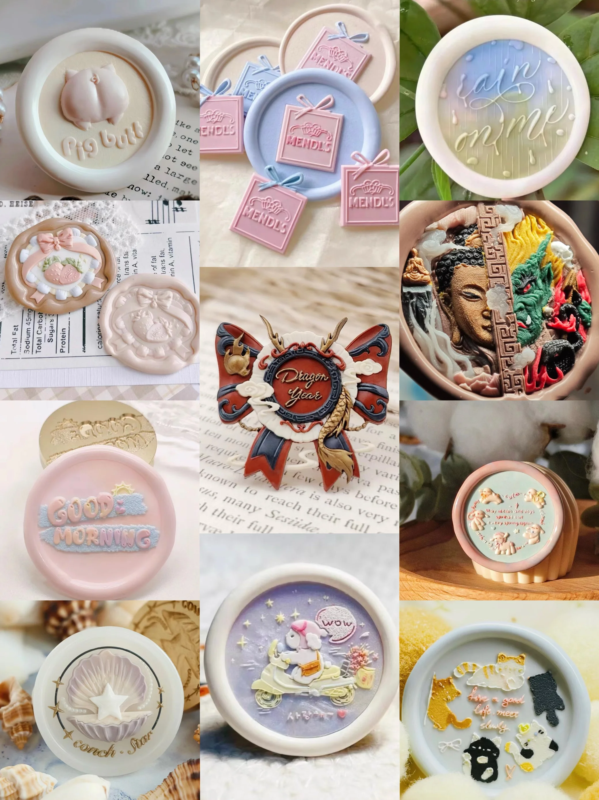 

Brass Fire Seal Stamp Engraving Cute Animal Style Wedding Invitation Girlfriend Gift Handmade DIY Business Stationery