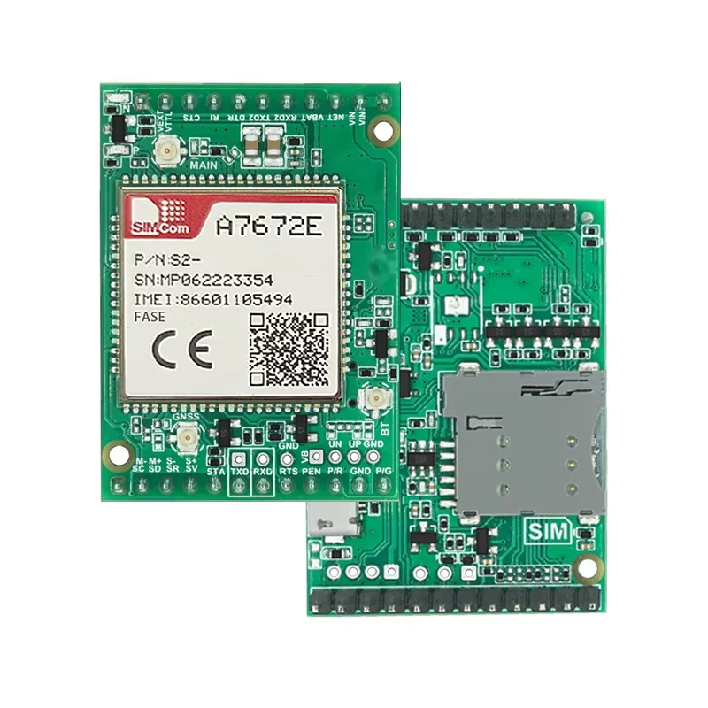 SIMCom A7672E FASE LTE Cat 1-Modul 4G-Kernplatine Entwicklungsplatine Unterstützung GPS A7672