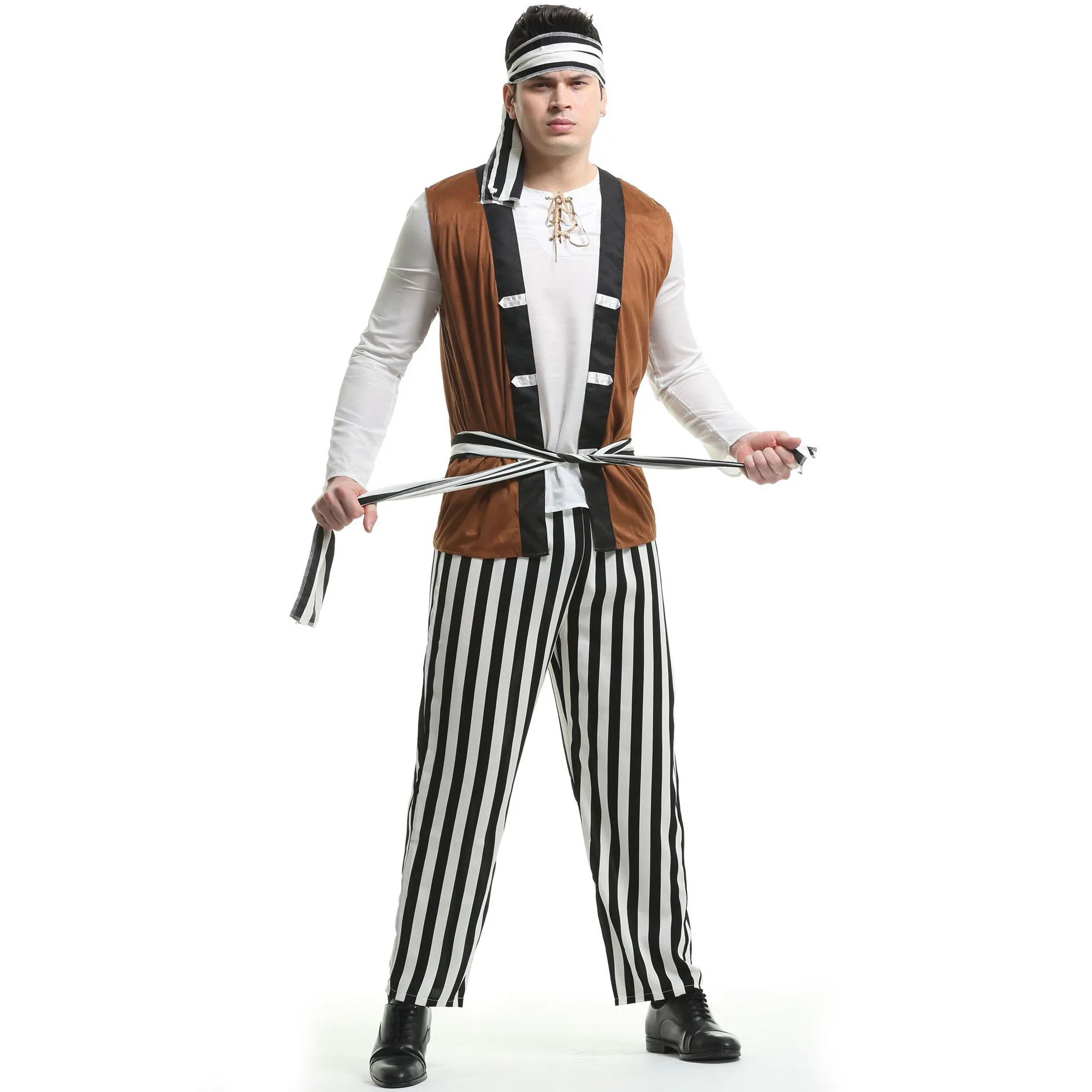 Costumes de pirate d'Halloween pour hommes et femmes, cosplay de la mer, fête d'Halloween, vente en gros