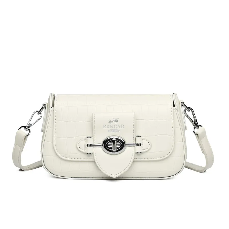 2025 حقيبة كروس جلدية نباتية للنساء نسيج حصاة محفظة مربعة صغيرة حزام قابل للتعديل حقيبة كتف متعددة الاتجاهات