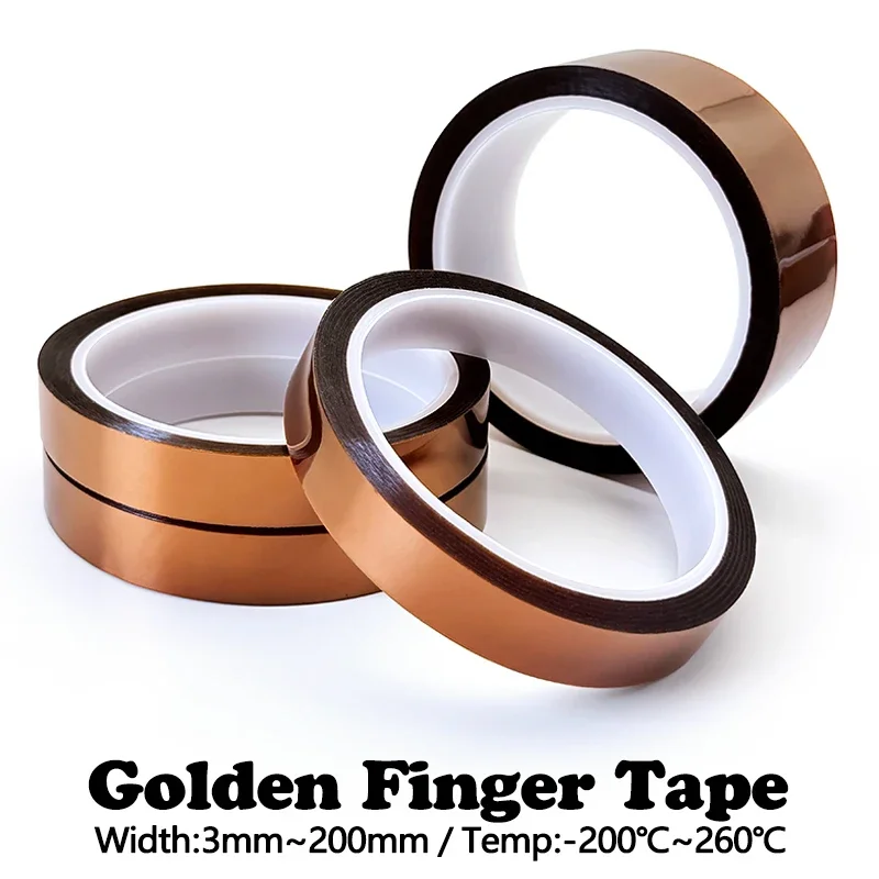 Polyimide Tape Heat Resistant 260Deg.C Antistatic Adhesive Insulation Tape for PCB Solder Mask Electronics Wire Cable
