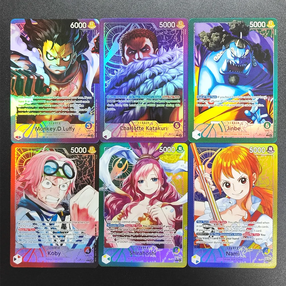 Juego de cartas de una pieza DIY Nami Shirahoshi Koby Jinbe Luffy OP11-041 OP11-022 OP11-001 OP01-021 OP11-040 tarjetas de Anime TCG en inglés