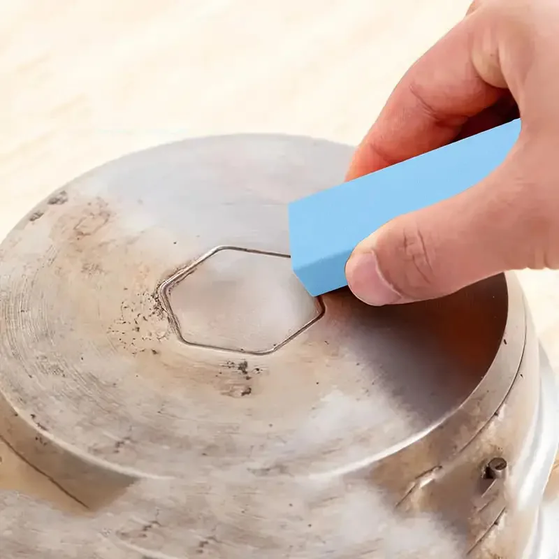 2 قطعة ممحاة الكلسية الفعالة الفولاذ المقاوم للصدأ مزيل الصدأ صنابير المطبخ نظيفة المطاط المنزلية مقياس وصمة عار أداة ممحاة نظيفة