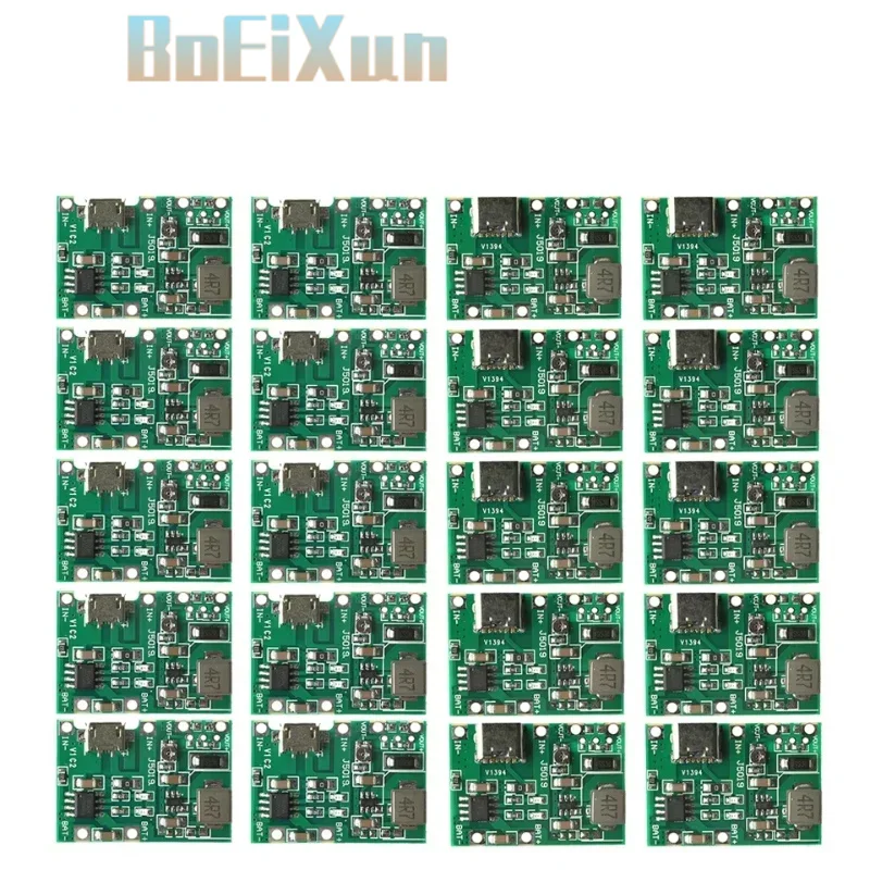1-50pcs 18650 Battery Charging & Boost Discharge Module - Adjustable 3.7V to 9V, 2A Current, for Multimeter Modification More