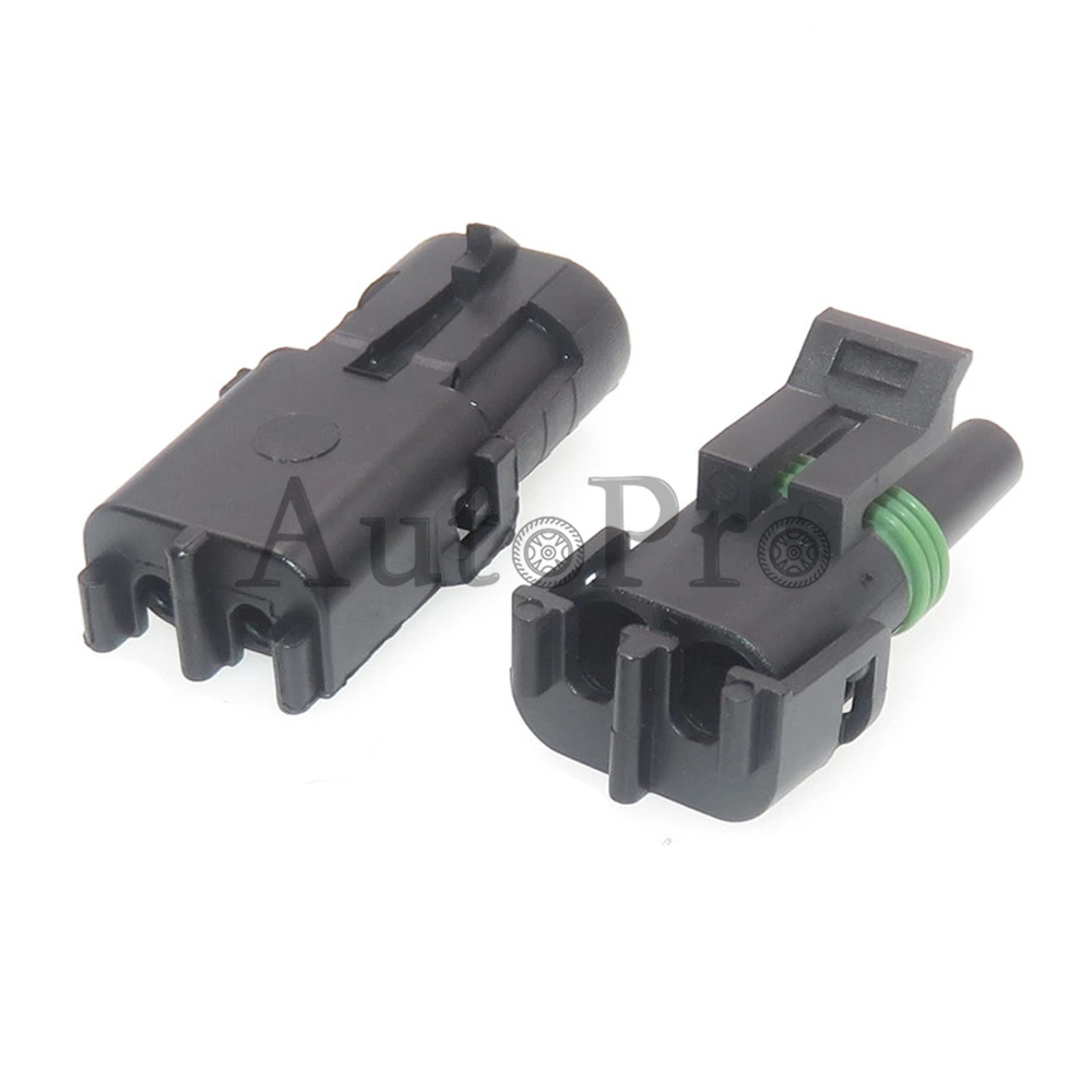 1 Set 2 Lubang Mobil Plastik Perumahan Tahan Air Adaptor 12015792 12010973 Mobil Kabel Harness Soket