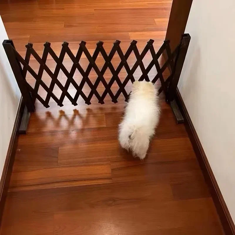 

Adjustable Wooden Pet Barrier Gate,Extendable Dog & Cat Fence for Bedroom,Patio,Living Room,Easy Assembly,Durable Wood Material