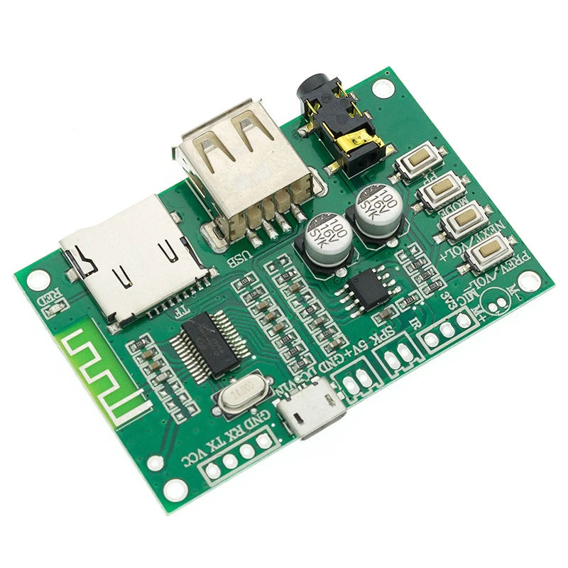 BT201 Dual Mode 5.0 Bluetooth Lossless Audio Power Amplifier Board Module Tf Card U Disk Ble Serial Port Transparent Trans