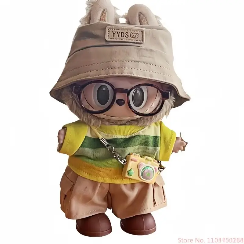 17cm Labubu Ubranka dla Labubu Buty Strój Zabawki Ubrania Codzienne Lalki Akcesoria Labubu Dostępne Od Ręki Tylko Ubrania na Prezent