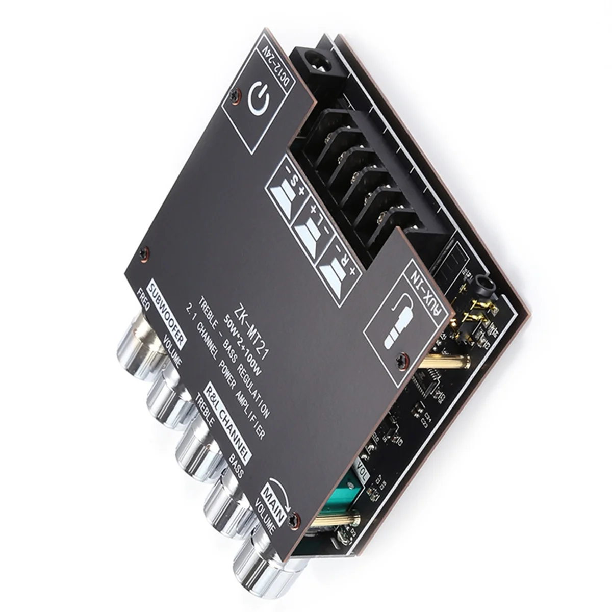 CCDD 2,1 canales Bluetooth 5,0 placa amplificadora para subwoofer 50W X 2 + 100W potencia Audio estéreo placa amplificadora bajo AMP AUX