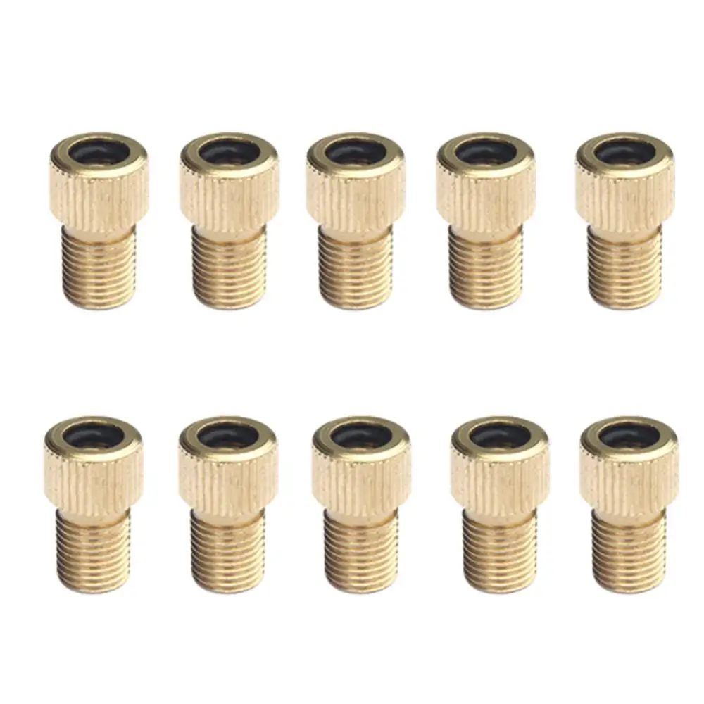 Schrader válvula adaptador bomba, Presta para Schrader bicicleta, bicicleta tubos, 10 pcs