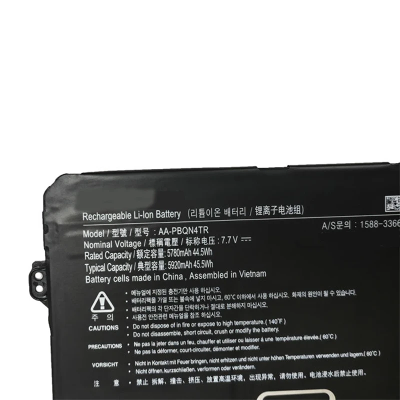 CP New Laptop Battery AA-PBQN4TR 7.7V/5780mAh /44.5Wh For Galaxy Chromebook 2 XE530QDA Notebook
