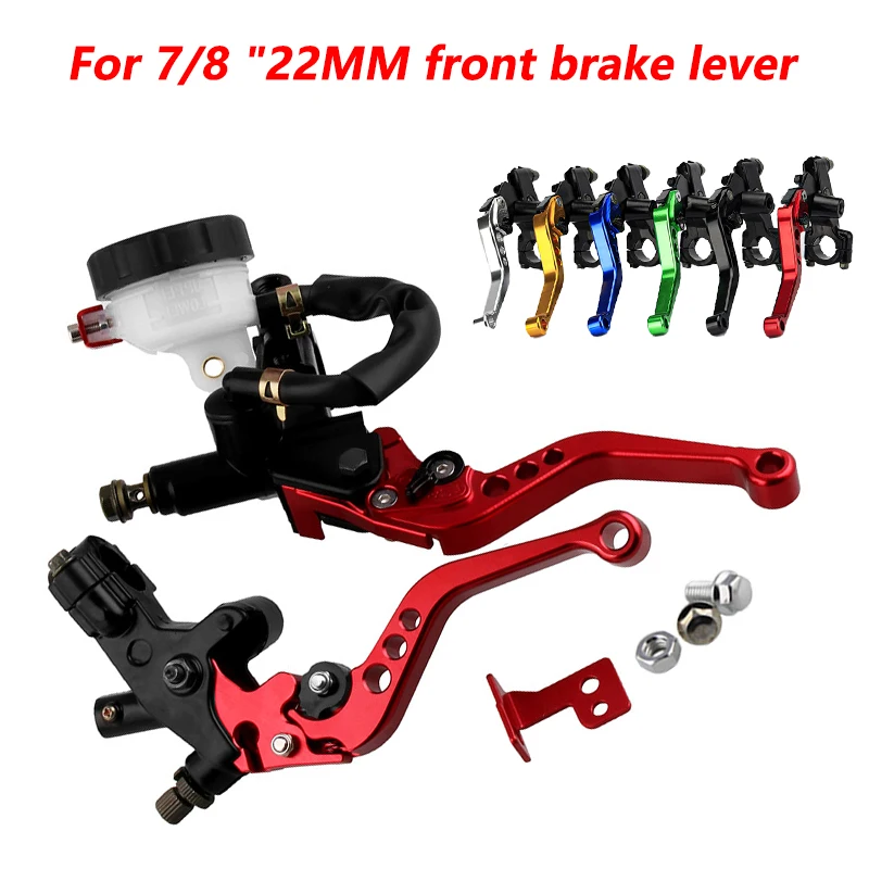 

Universal CNC Motorcycle Adjustable Clutch Brake Master Cylinder Reservoir Levers Kit for Yamaha Kawasaki 7/8" 22mm Handlebar