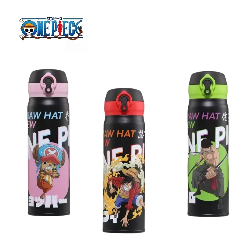 

Official Licensed One PieceThermos Flask 2025 New Stainless Steel Boys & Girls Holiday Gifts Student Straw Cup Anime Perimeter
