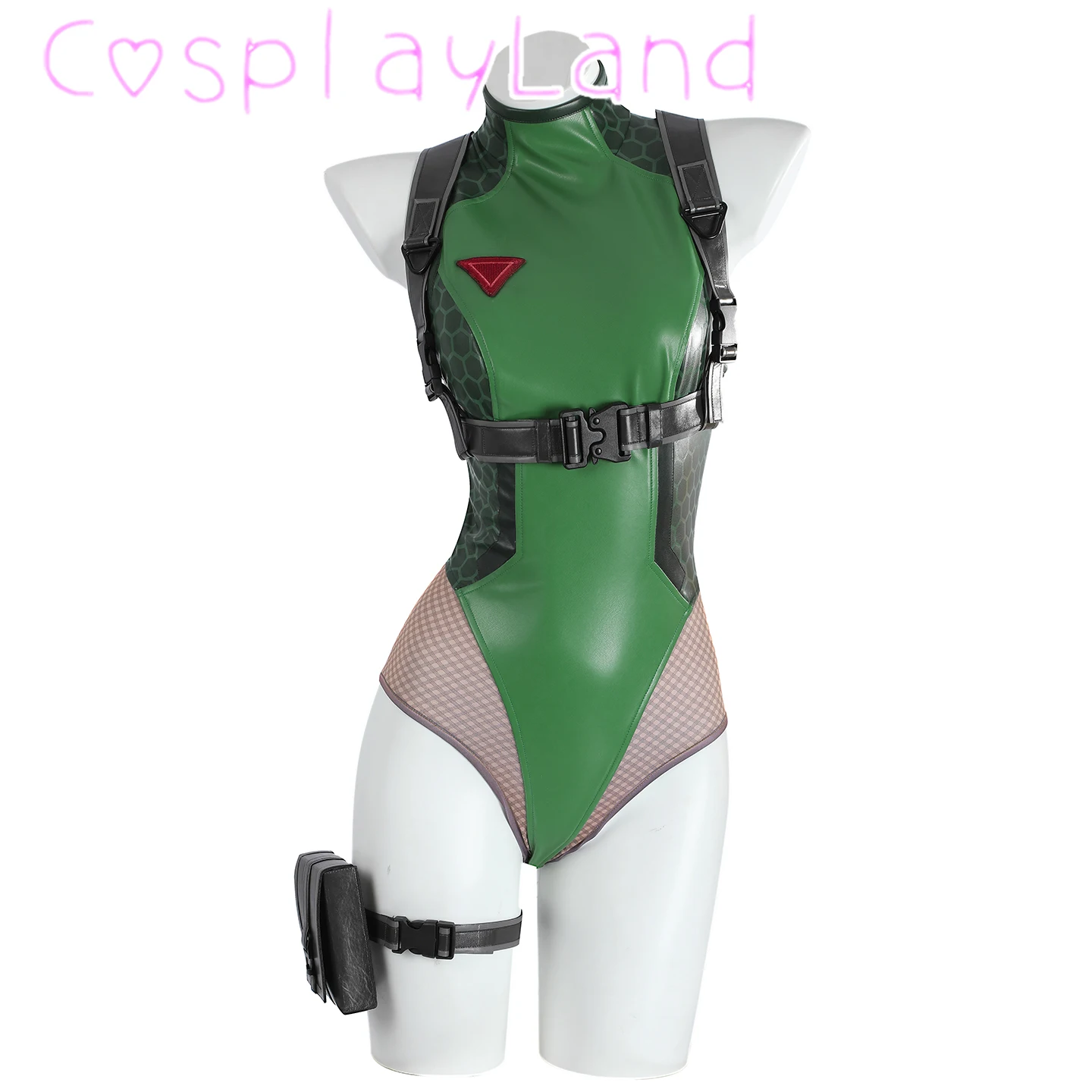 

OW Street Widowmaker Cosplay Cammy Green Bodysuit Accessories Full Set Sexy Women Suit Halloween Party Costume Custom Made
