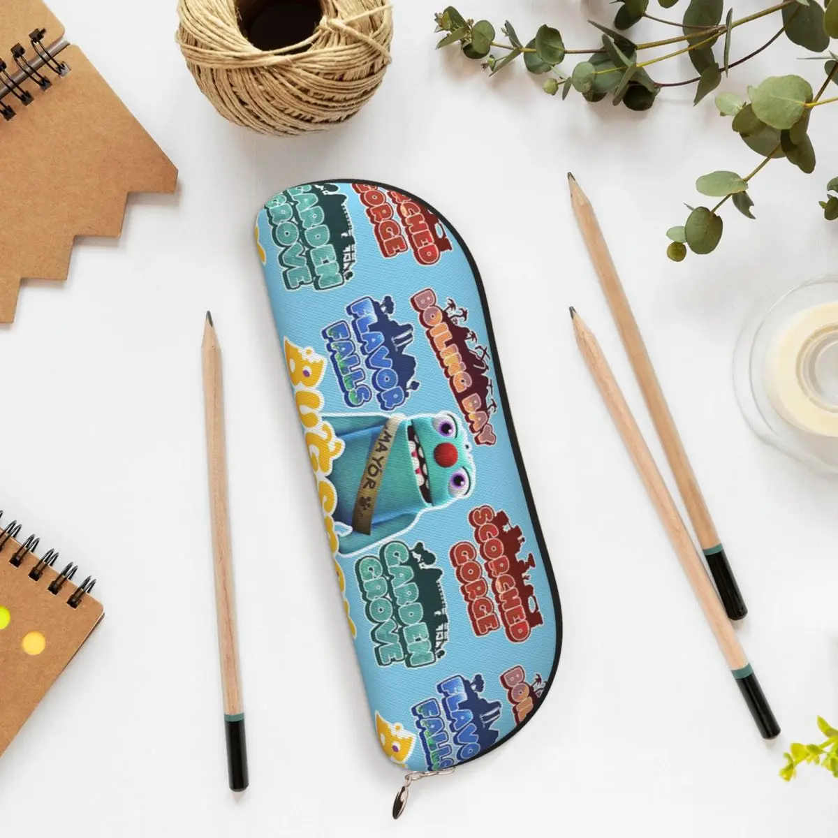 مواقف Bugsnax Fan Art Pack الوردي كيندا علة مقلمة قلم رصاص الحقيبة تخزين لوازم مكتبية صندوق القلم حقيبة أقلام رصاص صبي فتاة