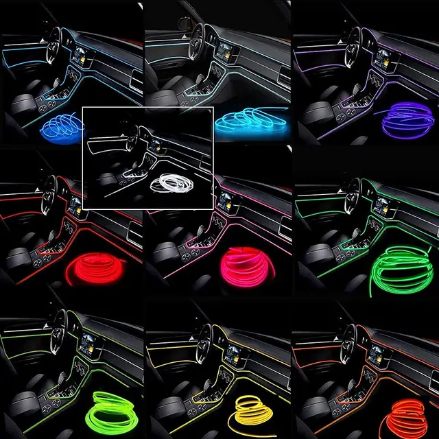 5M Car Interior Led Strip Light Neon EL Wiring Decorative Lamp For Auto DIY Flexible Ambient Light USB Party Atmosphere Diode 2 5M Car Interior Led Strip Light Neon EL Wiring Decorative Lamp For Auto DIY Flexible Ambient Light USB Party Atmosphere Diode 2