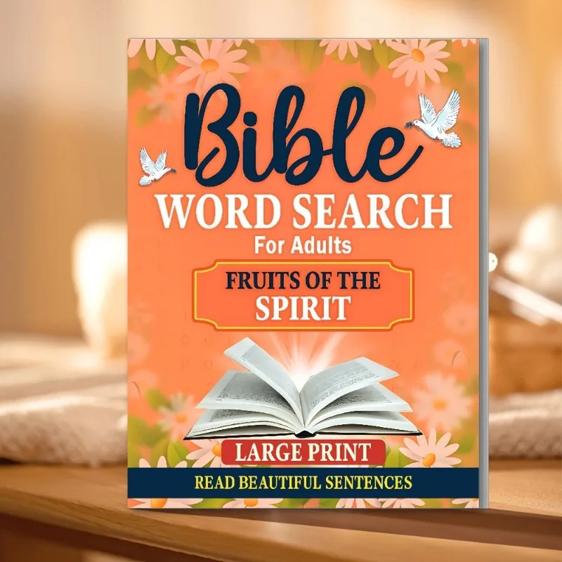 Bible Word Search Book for Adults Faith-Based Bible Themed Puzzle Game Set Christian Activity Kit
