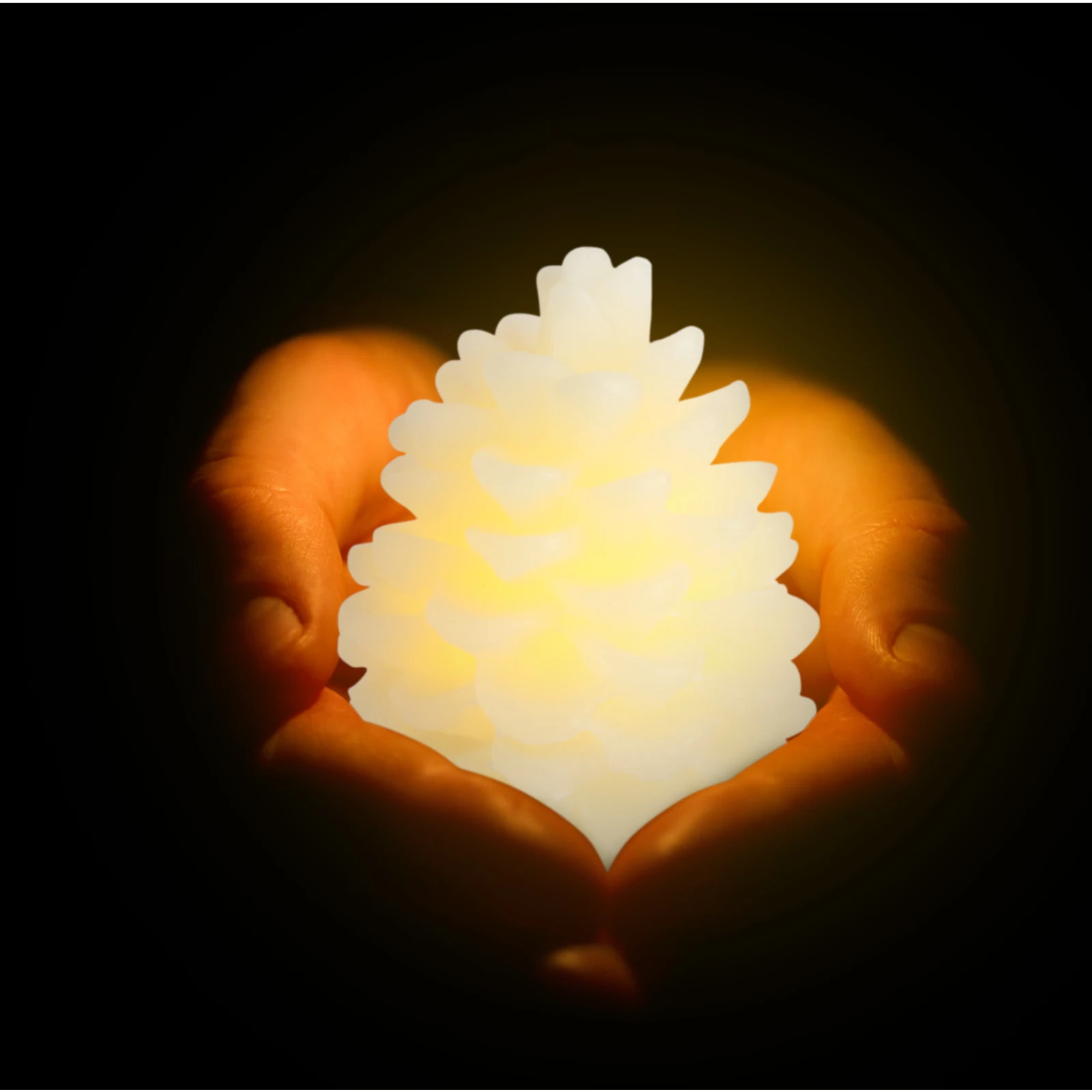 

Creative Pine Cone Led Lamp Paraffin Shade Warm Indoor Night Light For Home Hotel Bedroom Gift White 2032 30 Hours Mini