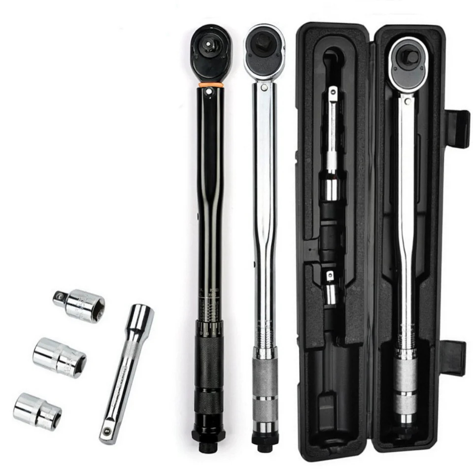 

1/2-Inch 28-210N.m. Drive Click Torque Wrench Car Repair 5pcs Torque Wrench Kit Precise Ratchet Wrench Repair Spanner