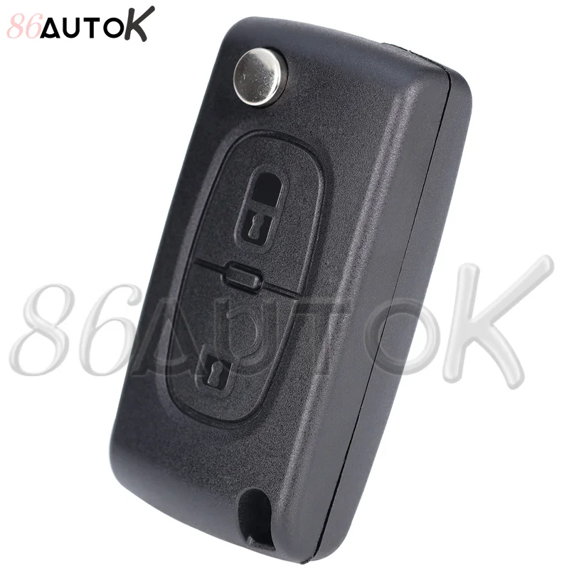 86AUTOK Etui na kluczyk zdalnego sterowania do Citroen C2 C3 C4 C5 C6 do Peugeot 207 307 308 407 607 807 Fob HU83/VA2 CE0523 CE0536 Przycisk 2/3