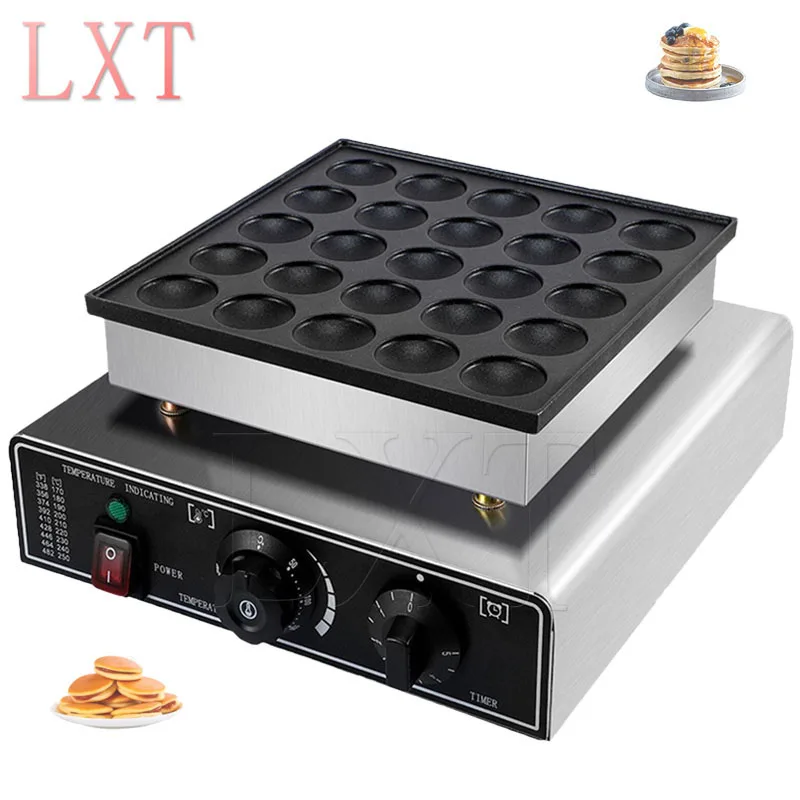 Commercial Pancake Machine 25 Holes Dutch Poffertjes Grill Mini Pancake Maker Non Stick 900W Dorayaki Griller