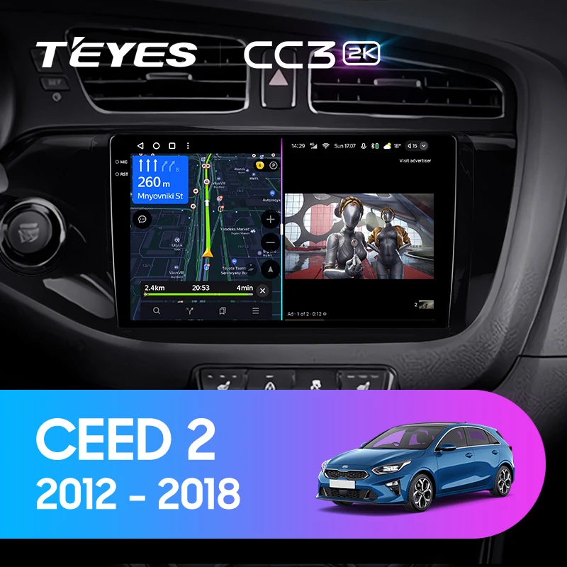 TEYES CC3 2K For Kia Ceed Cee 'd 2 JD 2012 - 2018 Car Radio Multimedia Video Player Navigation stereo Android No 2din 2 din DVD