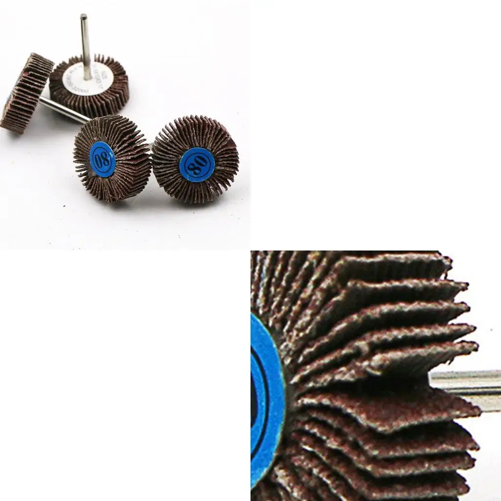 5 stuks industriële kwaliteit 80 korrel schuurklepwiel slijpschijven 32 mm schacht