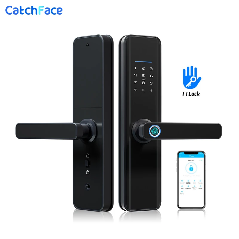 TTLock Fingerprint Smart Door Lock Safe Digital Electronic Lock With Bluetooth APP Password RFID Unlock For Home Security