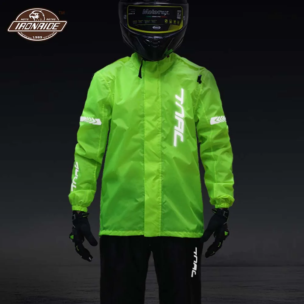 Wear-resistant Rain Coat Men Waterproof Raincoat Women Split Motorcycle Raincoat Reflective Raincoat Windproof Raincoats