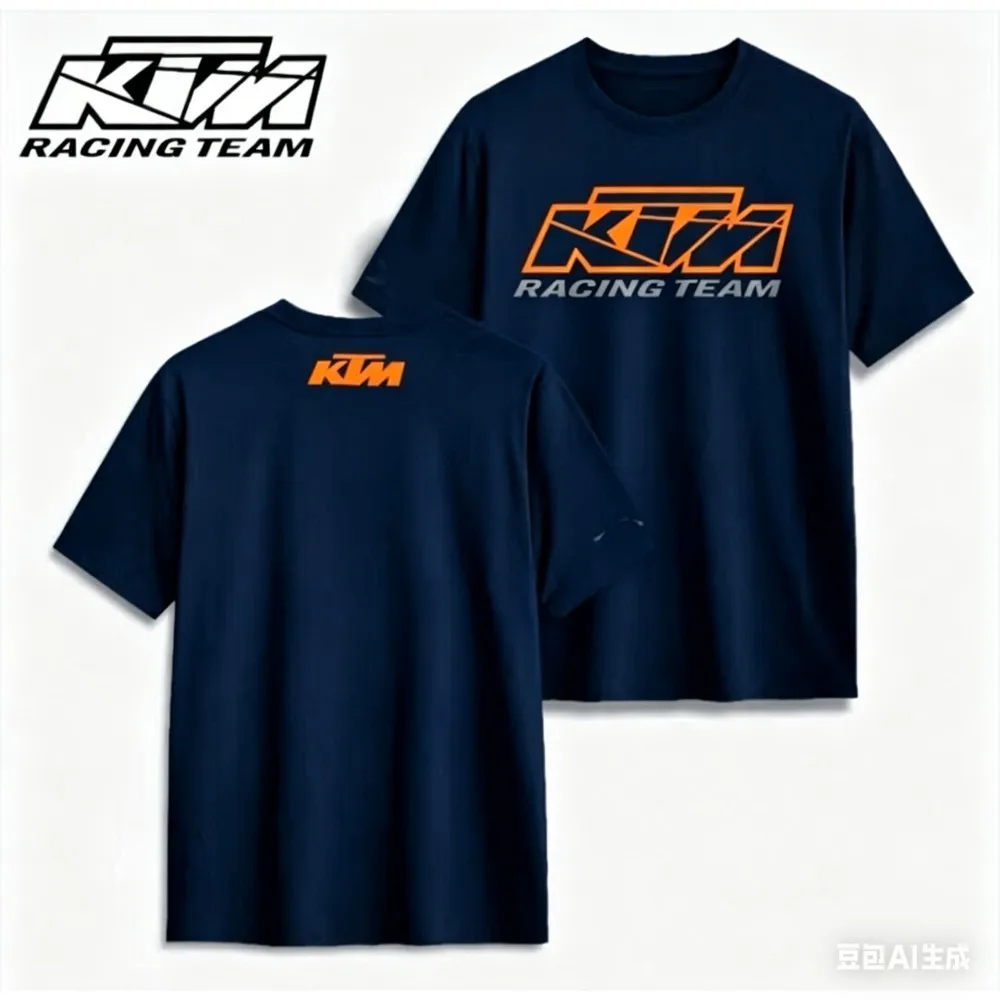 Camiseta de algodón del equipo de carreras KTM, camiseta informal para motocicleta todoterreno, ropa de calle de verano para hombre, imprescindible para los fanáticos de KTM