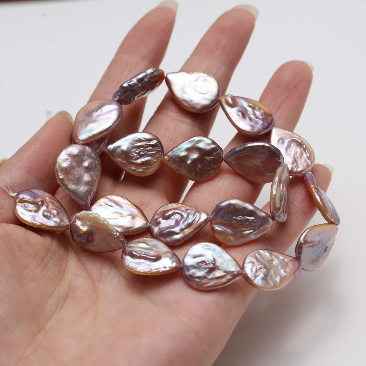 

13x18mm AAA Natural Freshwater Purple Teardrops Baroque Pearl Bead Jewelry Make DIY Necklace Bracelet Accessories Wedding Women