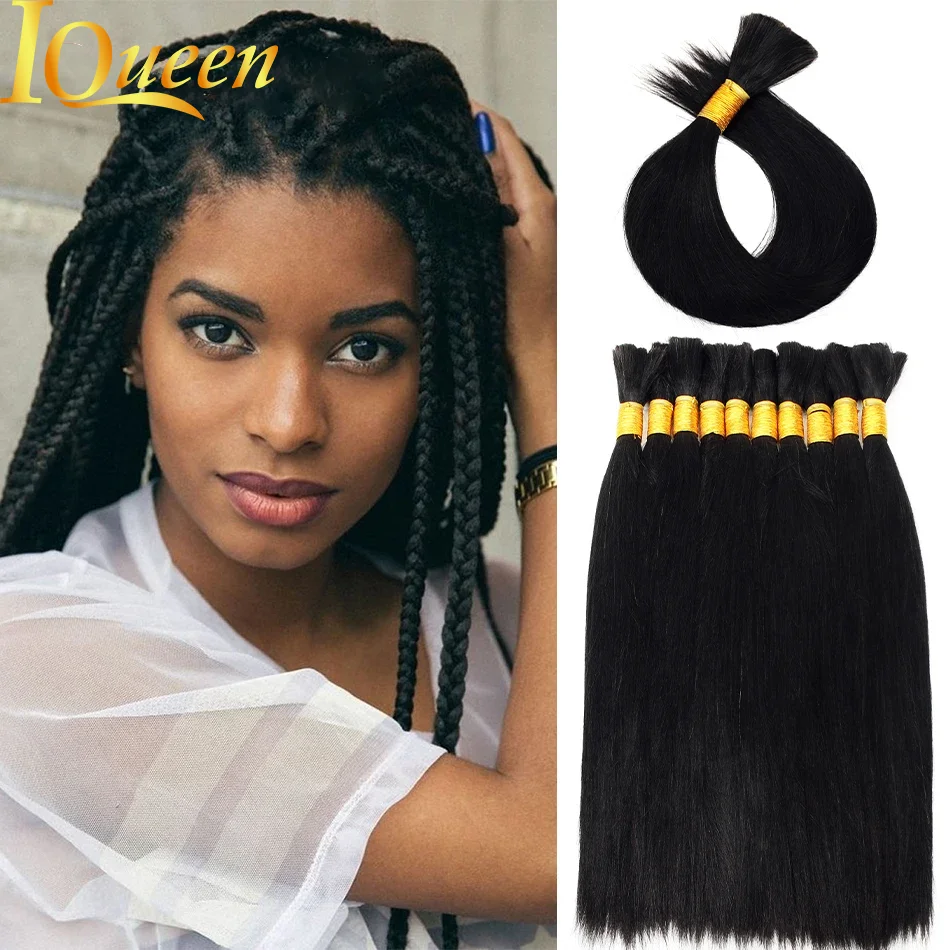 

Human Hair Block For Weaving Straight Hair Brazilian Women Hair Block Without Weft Knitting Human Hair Natural Black 26 Inch