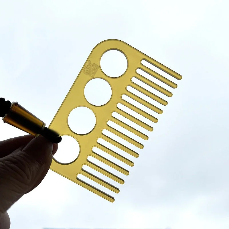 Portable Outdoor EDC PEI Comb Daily Use And During Travel Pocket key Chain pendant Comb