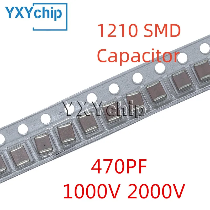 

20PCS 1210 470PF 471K 1000V 2000V 10% X7R 3225 SMD Chip Multilayer Ceramic Capacitor