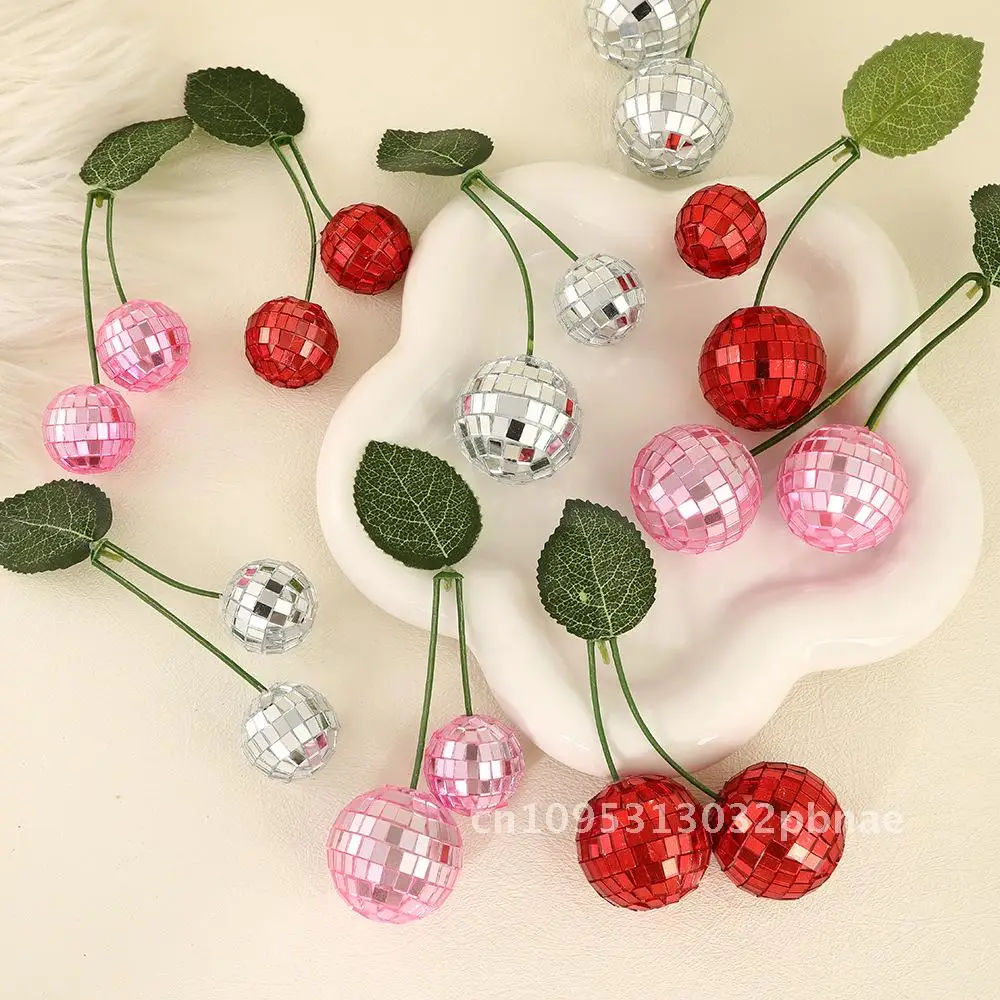 

Disco Ball Cherry Decorations Pendant Birthday Party Party Decoration Mirror Ball Leaf Props