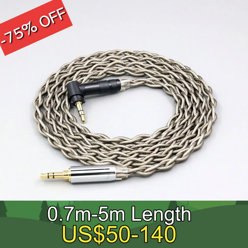 99% Pure Silver + Graphene Silver Plated Shield Earphone Cable For Fostex T50RP Mk3 T40RP Mk2 T20RP Mk2 Dekoni Audio LN008481