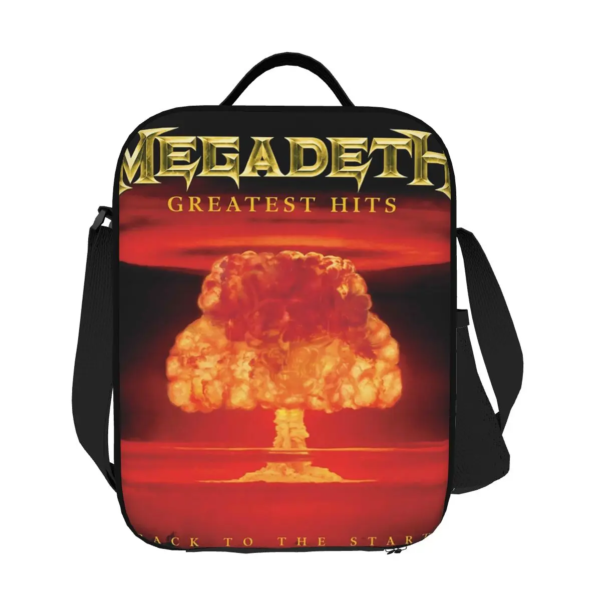 

Custom Megadeths Rock Band Insulated Lunch Bag for Women Heavy Metal Band Cooler Thermal Bento Box Office Picnic Travel