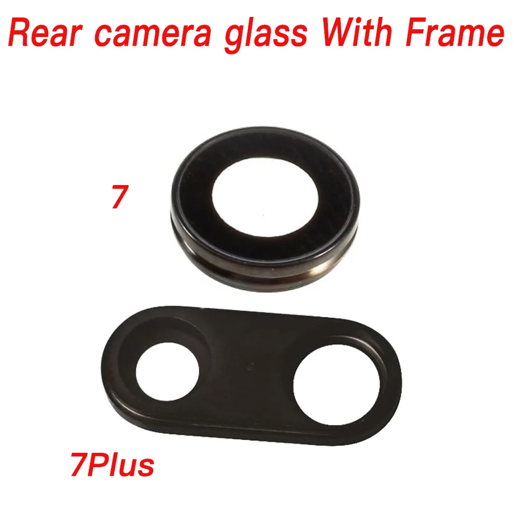 Terug Camera Glazen Lens Met Frame Achteruitrijcamera Glazen Lens Voor iPhone 7 7 P 8 Plus X XR XS Max Vervanging