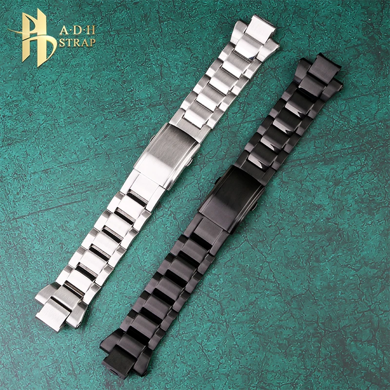 High Quality Solid Stainless Steel Strap For Casio G-shock Heart of Steel GST-B400 Male Interface Metal Watch Chain 14mm Band