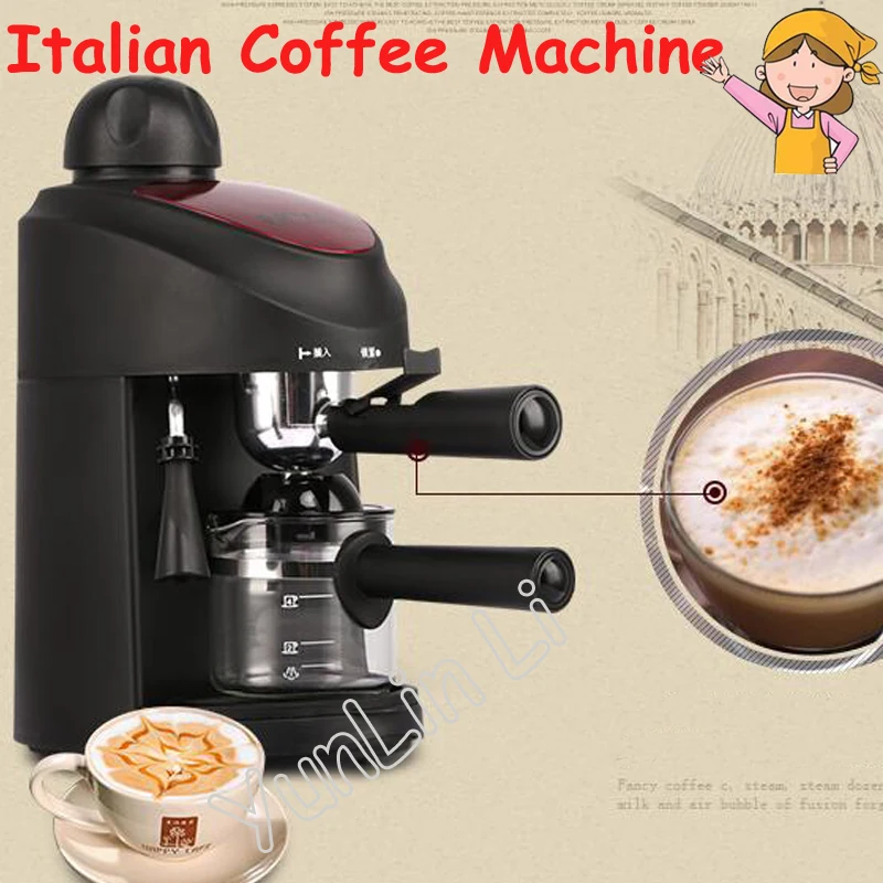 Бытовая полуавтоматическая итальянская кофемашина, многофункциональная маленькая коммерческая машина высокого давления для паровой пены с молоком