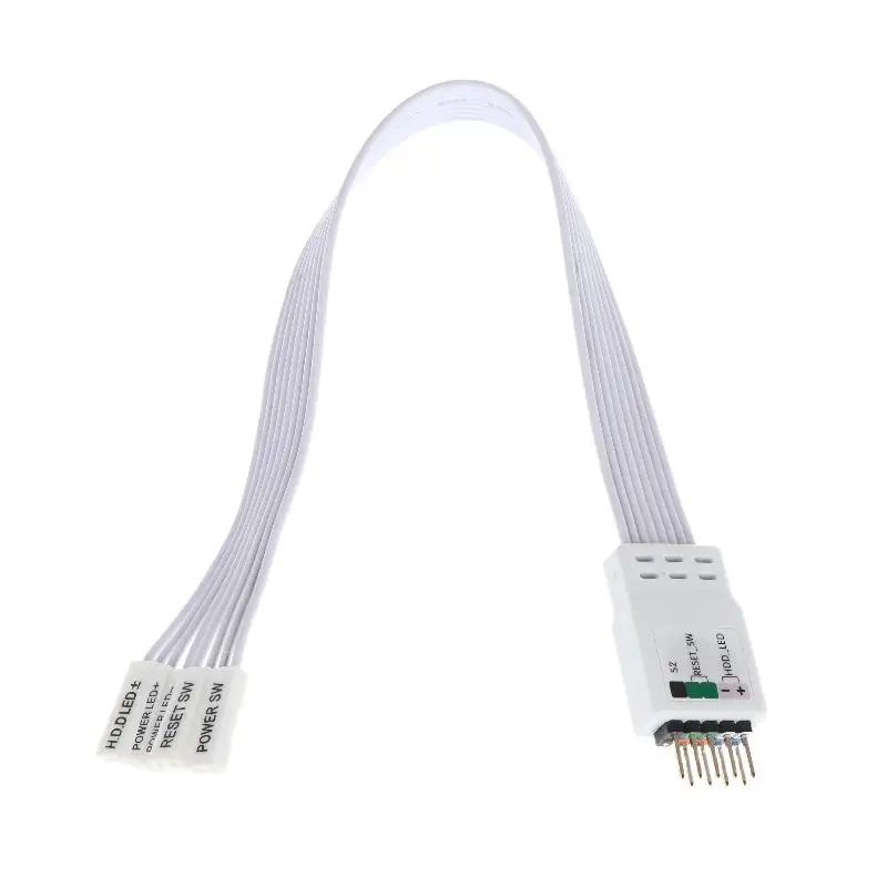 20/30/50cm Motherboard Front Panel Cable Universal 9Pin F-PANEL Adapter With Labeled Connectors For PC Case DIY Modding