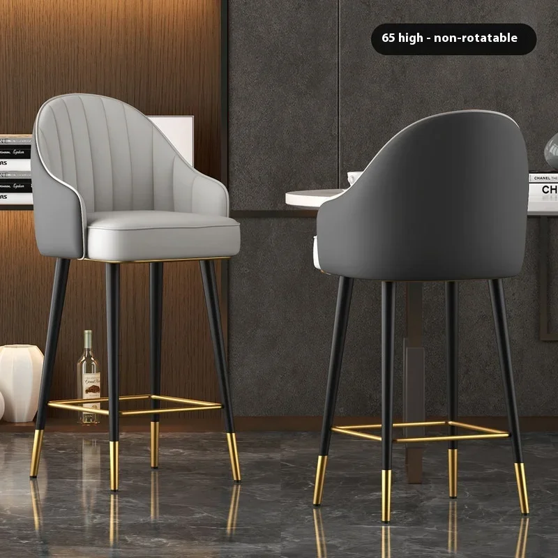 

Скандинавские высокие барные стулья для гостиной, ресторана, современная минималистичная мебель для дома, вращающийся барный стул, кресло с поворотной спинкой для отеля