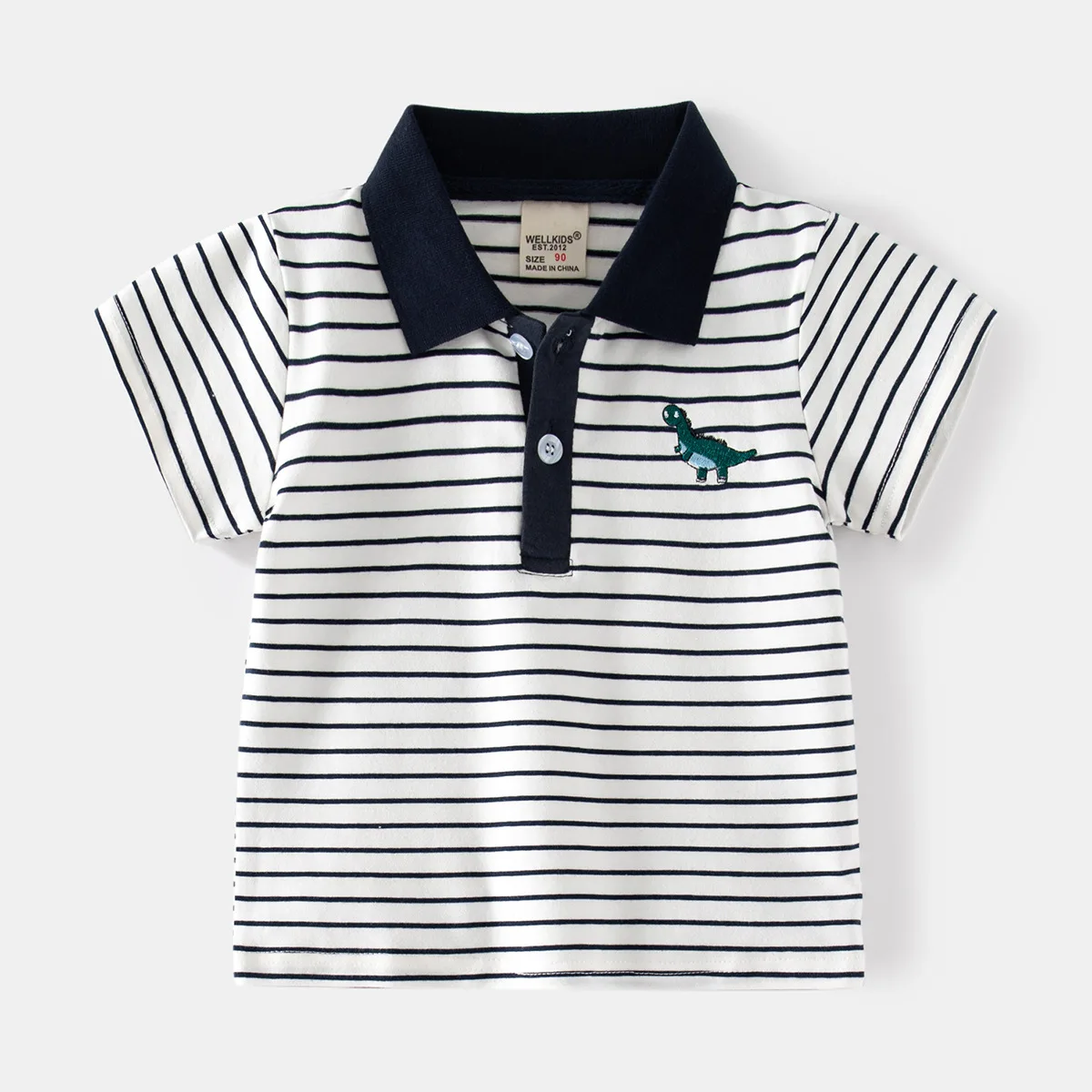 Cute Toddler Boys Polo T-shrits Cute Dinosaur Baby Kids Tops Tees Summer Children's Clothes