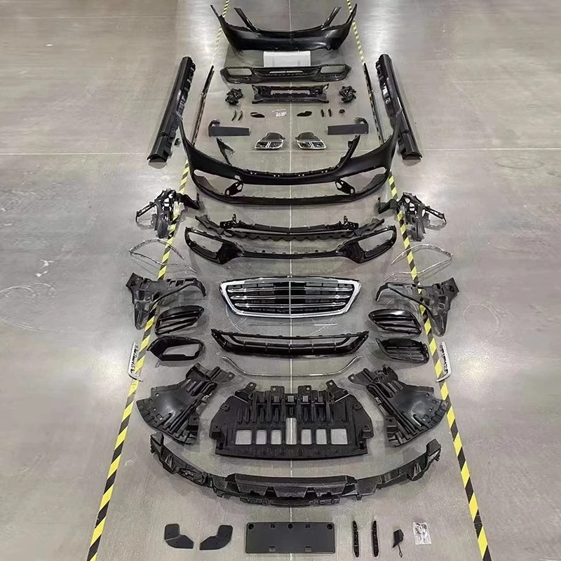 Suitable for Mercedes-Benz S-Class, modified surround, modified front bumper, large rear bar