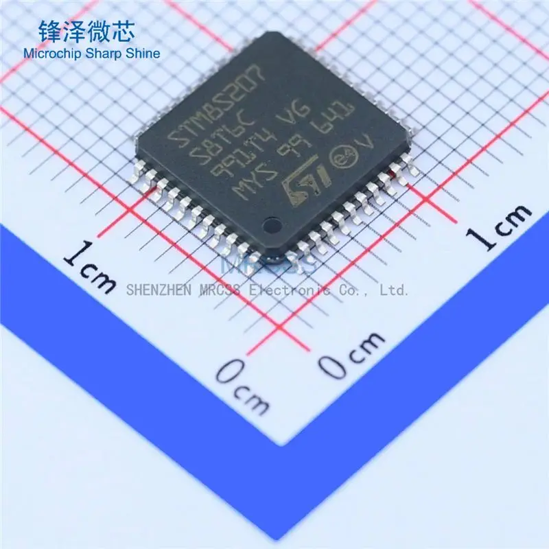 MCU 8-bit STM8S STM8 CISC 64KB Flash 3.3V/5V 44-Pin LQFP Tray - Trays STM8S207S8T6C