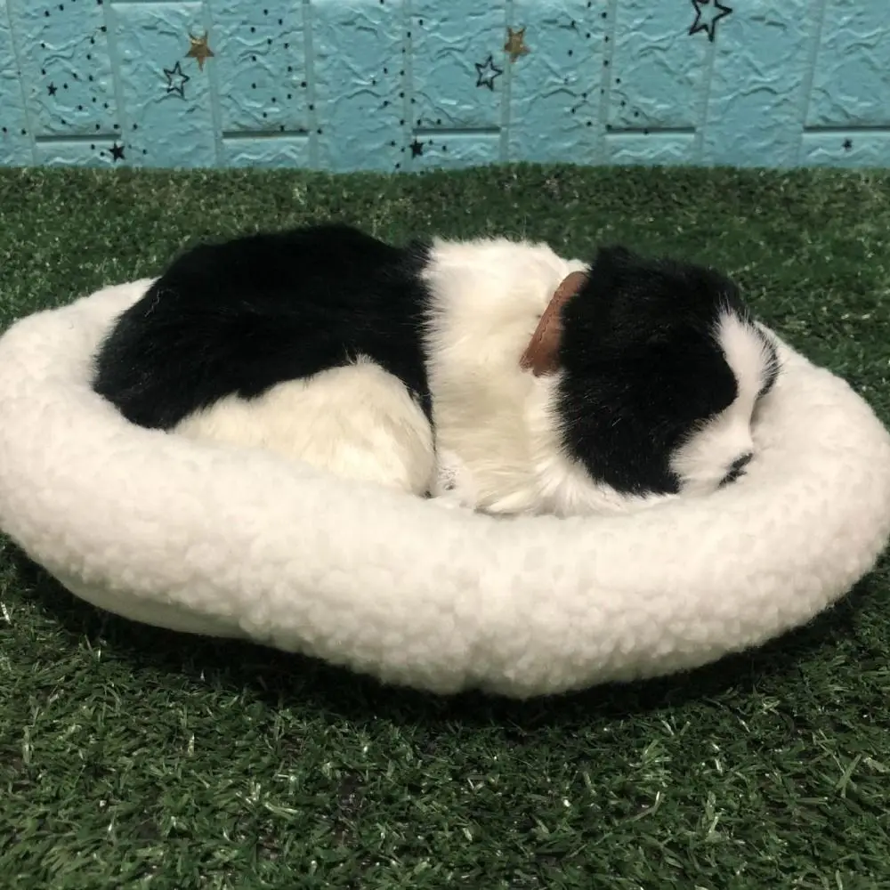 Estera de piel de animales, gato respirable, perro durmiendo, decoración del hogar, artesanía, juguete de peluche electrónico para mascotas, adorno de peluche de Animal de simulación