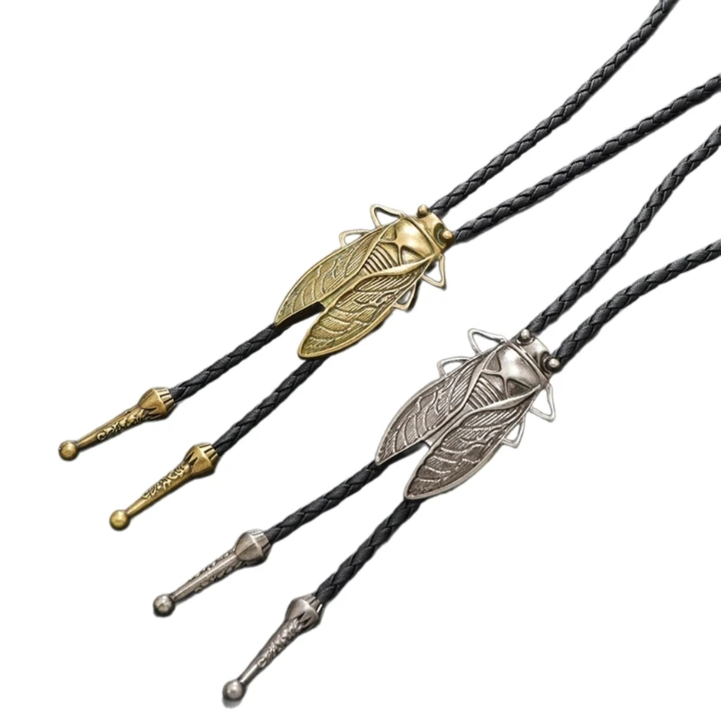 2PCS Insect Bolo Tie Man Elegant Cowboy Bolo Ties Decorative Necktie for Suit 066C