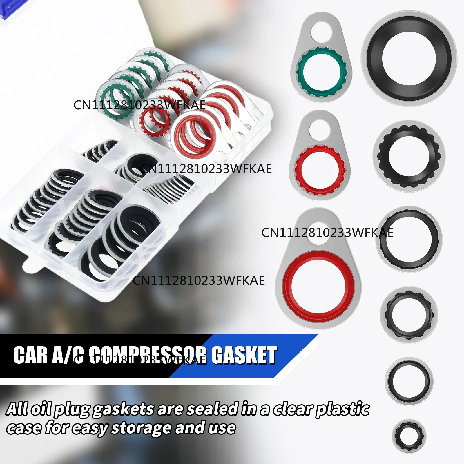 45/60 Pcs Expansionvalve Gaskets Car AC Gasket Kit Compressor Gaskets 6/9 Sizes Sealing Gaskets for Automotive Air and Vehicles